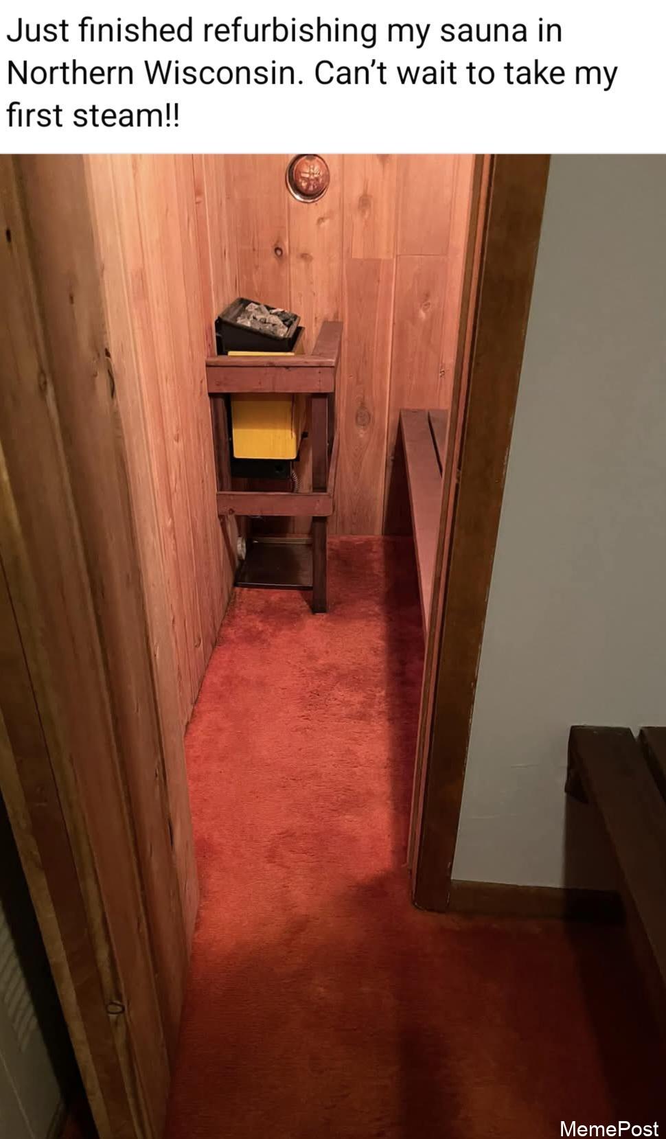 A Fully Carpeted Sauna: The Unusual Blend of Comfort and Heat for Ultimate Relaxation