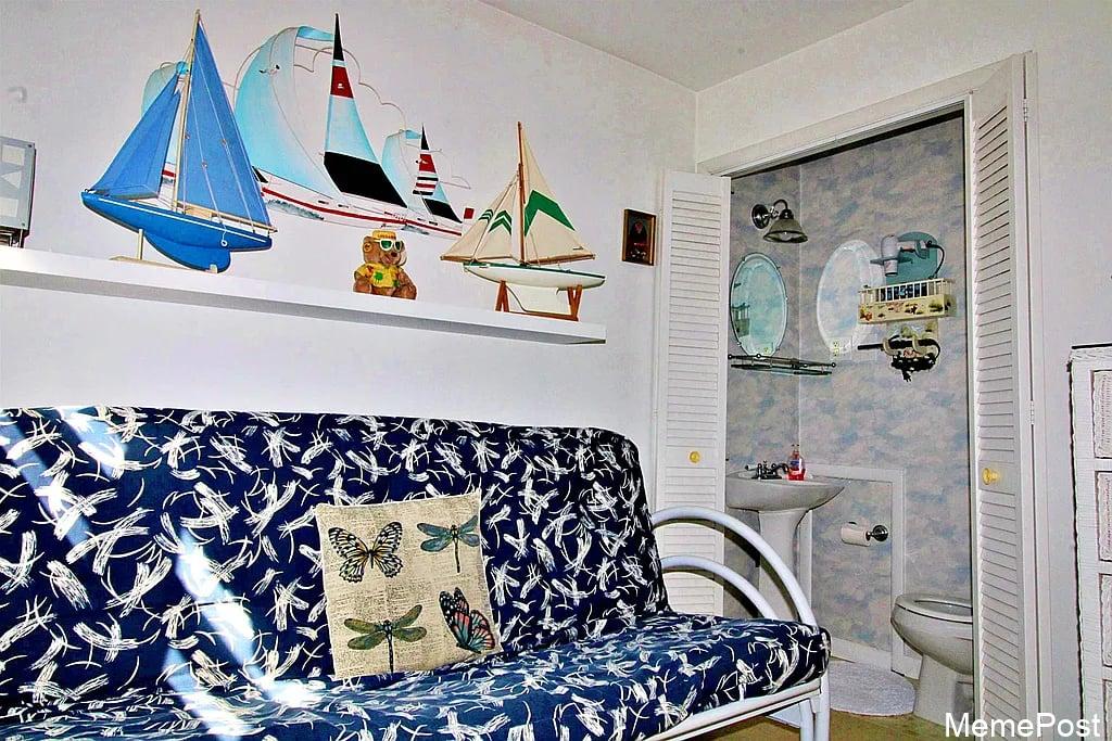 This Beach House Delivers Ocean Breeze and Relaxation: Embrace Comfort by the Futon and Beyond!