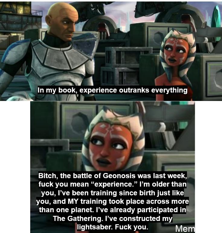 This Line Always Kinda Bothered Me: Seriously, What Experience Are They Talking About? Confusion Mem