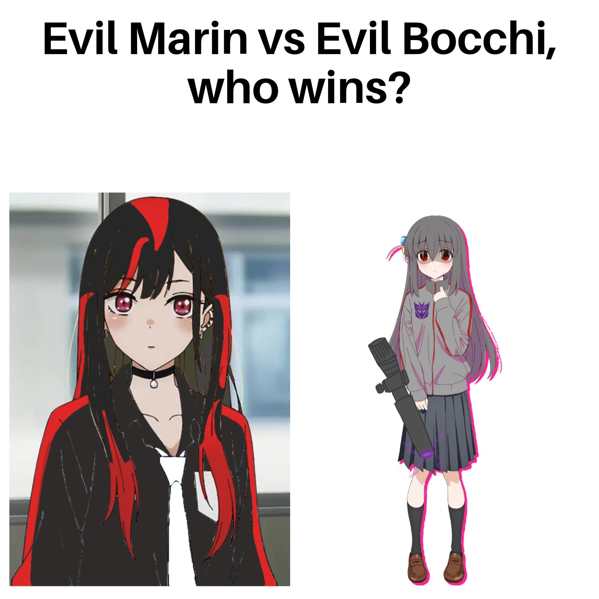 Evil Marin vs Evil Bocchi Matchup: Who Will Win This Epic Anime Showdown? Battle of Villains!